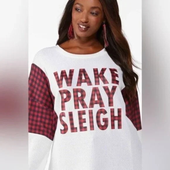 Cato | Plus Size Wake Pray Sleigh Top Various Sizes Available - Picture 2 of 4